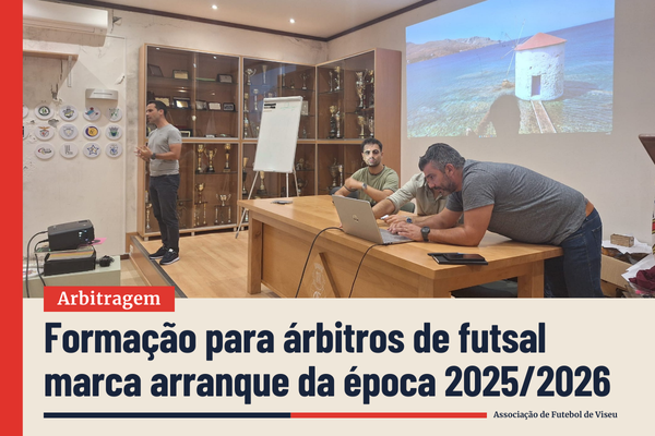 Formação para árbitros de futsal marca arranque da época 2025/2026